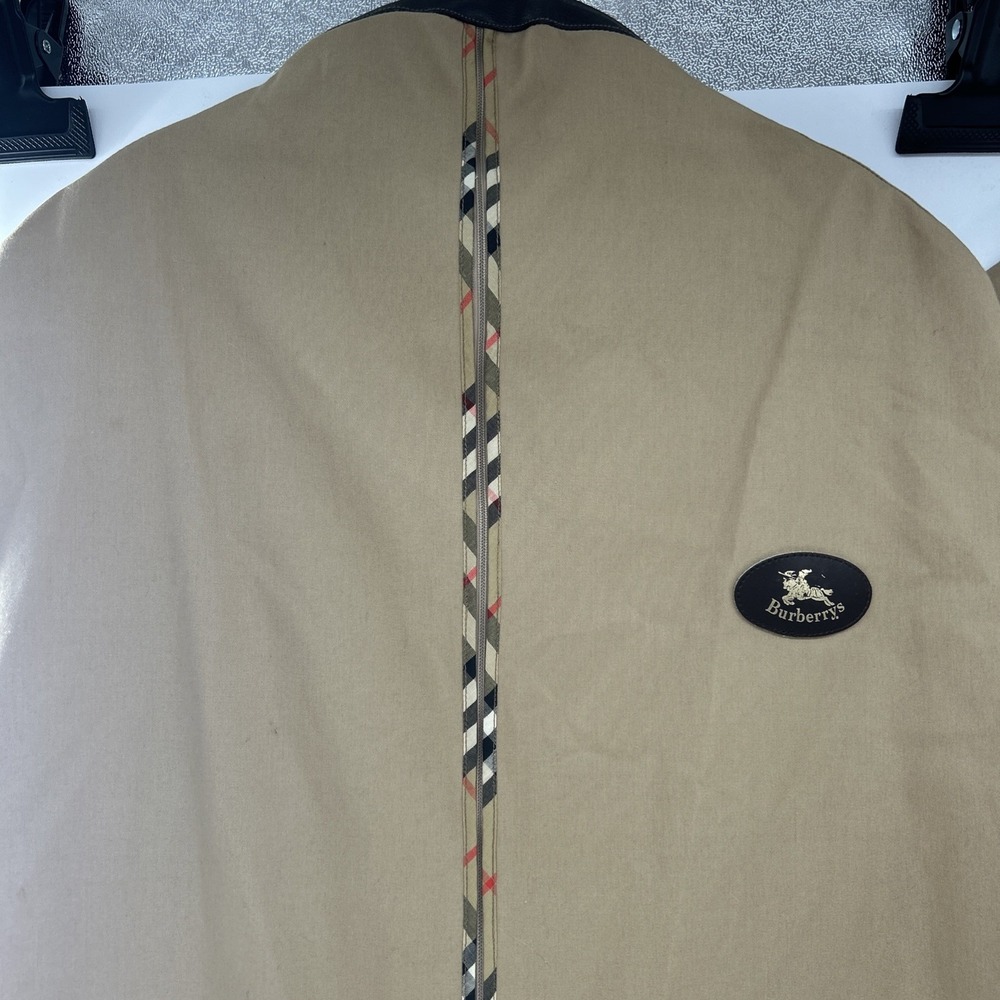 Burberry 2 Pieces Travel Garment Bags, Leather Trim And Patches Vintage - Picture 2 of 10